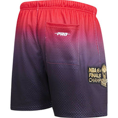 NBA - Chicago Bulls Pro Standard Ombre Mesh Shorts - Black/Red