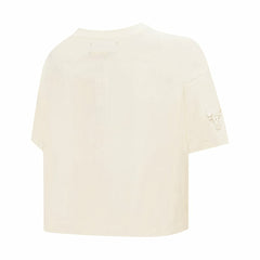 NBA - Chicago Bulls Pro Standard Women's Neutral Boxy Crop T-Shirt - Cream