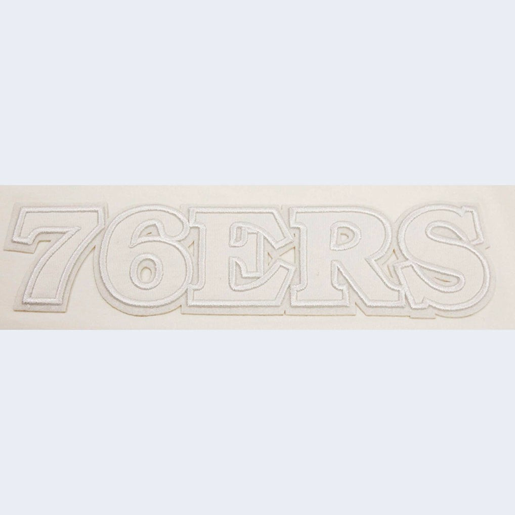 NBA - Philadelphia 76ers Pro Standard Women's Neutral Boxy Crop T-Shirt - Cream