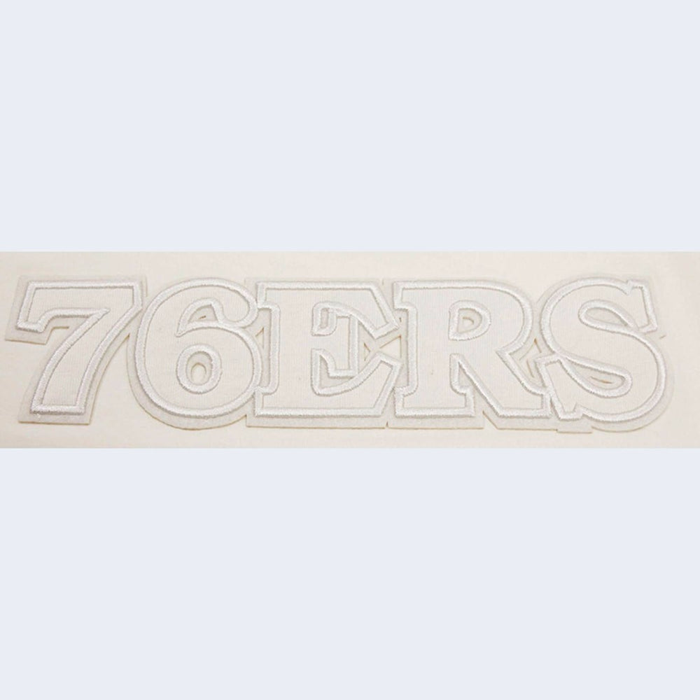 NBA - Philadelphia 76ers Pro Standard Women's Neutral Boxy Crop T-Shirt - Cream