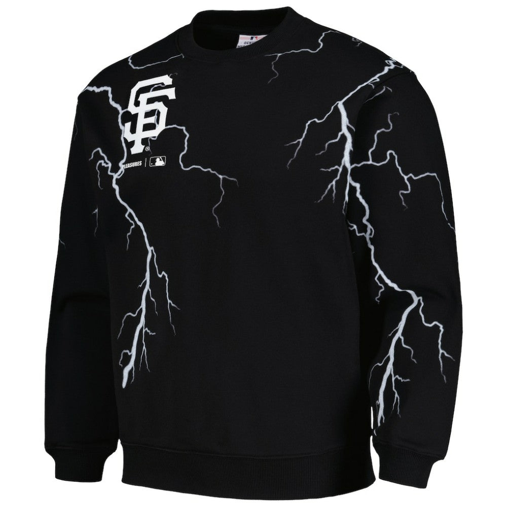 San Francisco Giants PLEASURES Lightning Crewneck Pullover Sweatshirt Sale