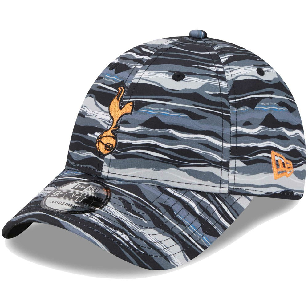 New Era Tottenham Hotspur New Era Wave All Over Print 9FORTY Adjustable Hat - Black