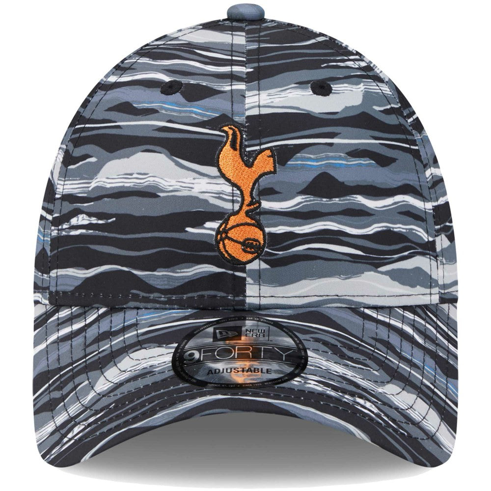 New Era Tottenham Hotspur New Era Wave All Over Print 9FORTY Adjustable Hat - Black