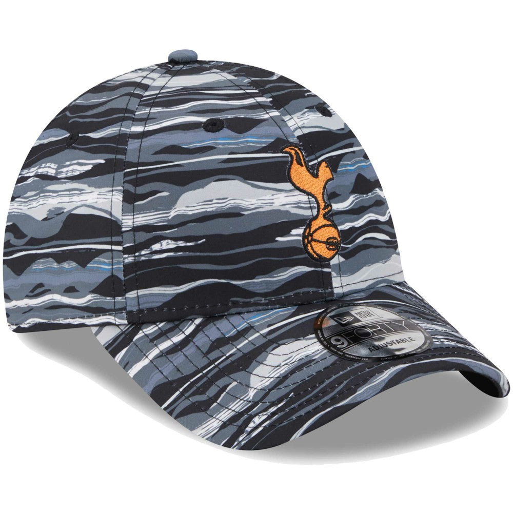 New Era Tottenham Hotspur New Era Wave All Over Print 9FORTY Adjustable Hat - Black