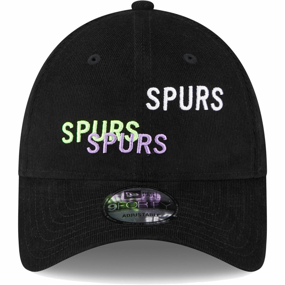 New Era Tottenham Hotspur New Era Triple Wordmark 9FORTY Adjustable Hat - Black
