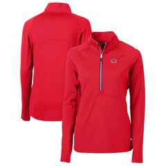 Cincinnati Reds Cutter & Buck Women's Americana Logo Adapt Eco Knit Stretch Recycled Half-Zip Pullover Top for sale