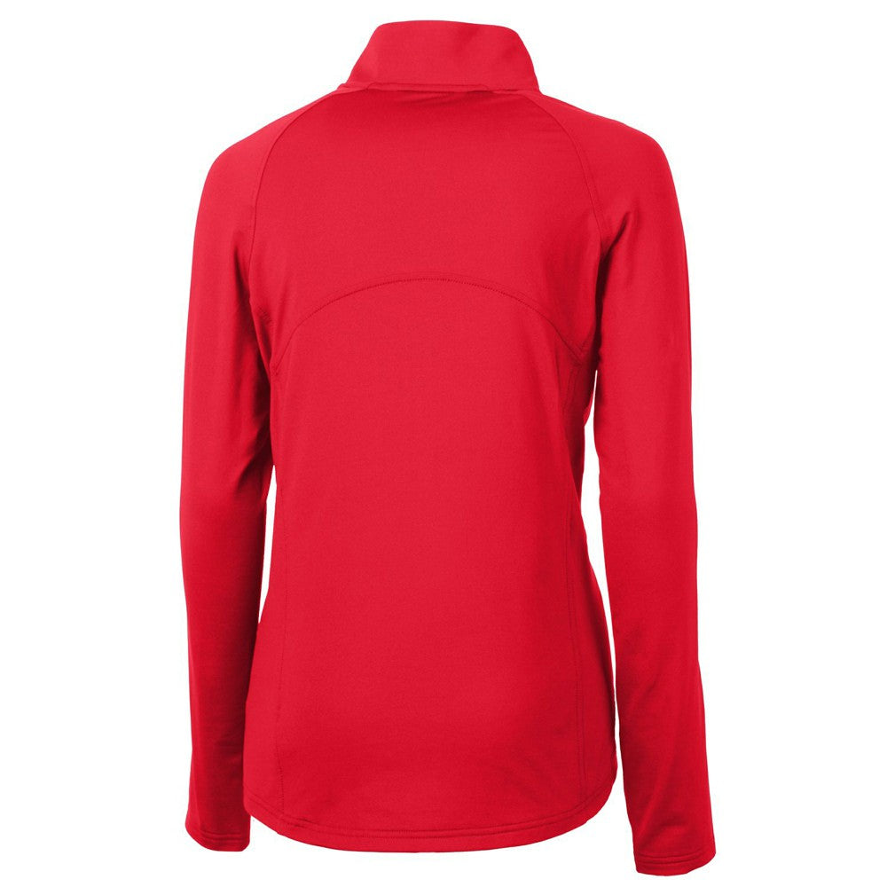 Cincinnati Reds Cutter & Buck Women's Americana Logo Adapt Eco Knit Stretch Recycled Half-Zip Pullover Top for sale