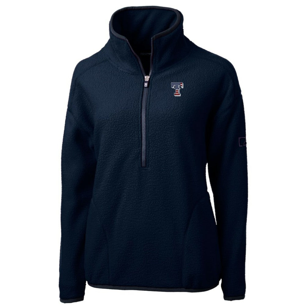 Texas Rangers Cutter & Buck Women's Americana Logo Cascade Eco Sherpa Fleece Half-Zip Pullover Jacket Near Me