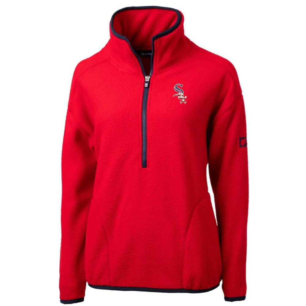 Chicago White Sox Cutter & Buck Women's Americana Logo Cascade Eco Sherpa Fleece Half-Zip Pullover Jacket Online