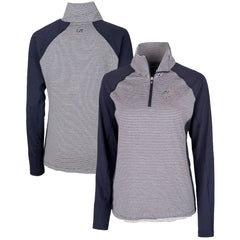 Washington Nationals Cutter & Buck Women's Americana Logo Forge Tonal Stripe Stretch Half-Zip Pullover Top discount