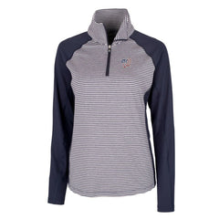 Washington Nationals Cutter & Buck Women's Americana Logo Forge Tonal Stripe Stretch Half-Zip Pullover Top discount