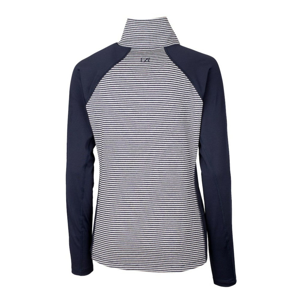 Washington Nationals Cutter & Buck Women's Americana Logo Forge Tonal Stripe Stretch Half-Zip Pullover Top discount