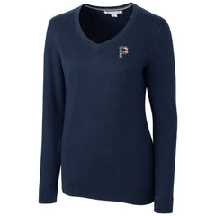 Pittsburgh Pirates Cutter & Buck Women's Americana Logo Lakemont Tri-Blend V-Neck Pullover Sweater discount