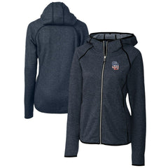 San Diego Padres Cutter & Buck Women's Americana Logo Mainsail Sweater-Knit Full-Zip Hoodie discount