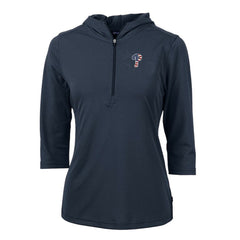 Philadelphia Phillies Cutter & Buck Women's Americana Logo DryTec Virtue Eco Pique Recycled Half-Zip Pullover Hoodie for sale