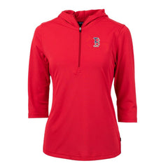 Boston Red Sox Cutter & Buck Women's Americana Logo DryTec Virtue Eco Pique Recycled Half-Zip Pullover Hoodie discount