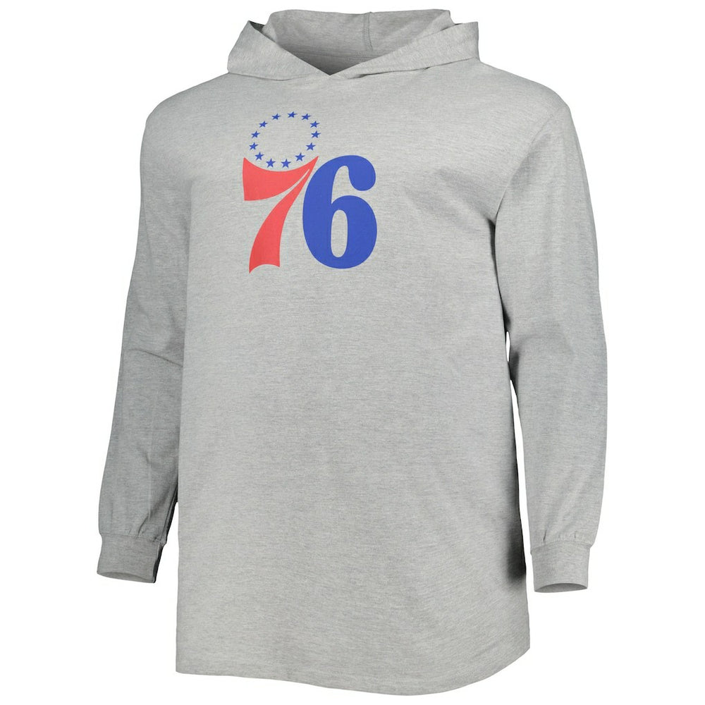 Fanatics - Philadelphia 76ers Big & Tall Pullover Hoodie - Heather Gray