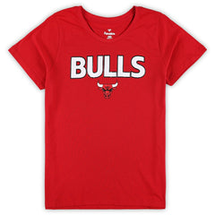 Fanatics - Chicago Bulls Women's Plus Size T-Shirt & Shorts Combo Set - Red/Heather Gray