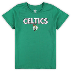 Fanatics - Boston Celtics Women's Plus Size T-Shirt & Shorts Combo Set - Kelly Green/Heather Gray