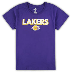 Fanatics - Los Angeles Lakers Women's Plus Size T-Shirt & Shorts Combo Set - Purple/Heather Gray