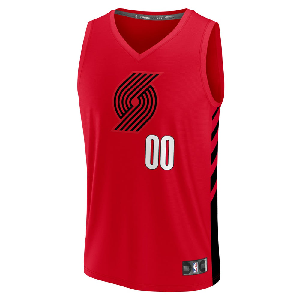 Fanatics - Portland Trail Blazers Fast Break Custom Replica Jersey - Red - Statement Edition
