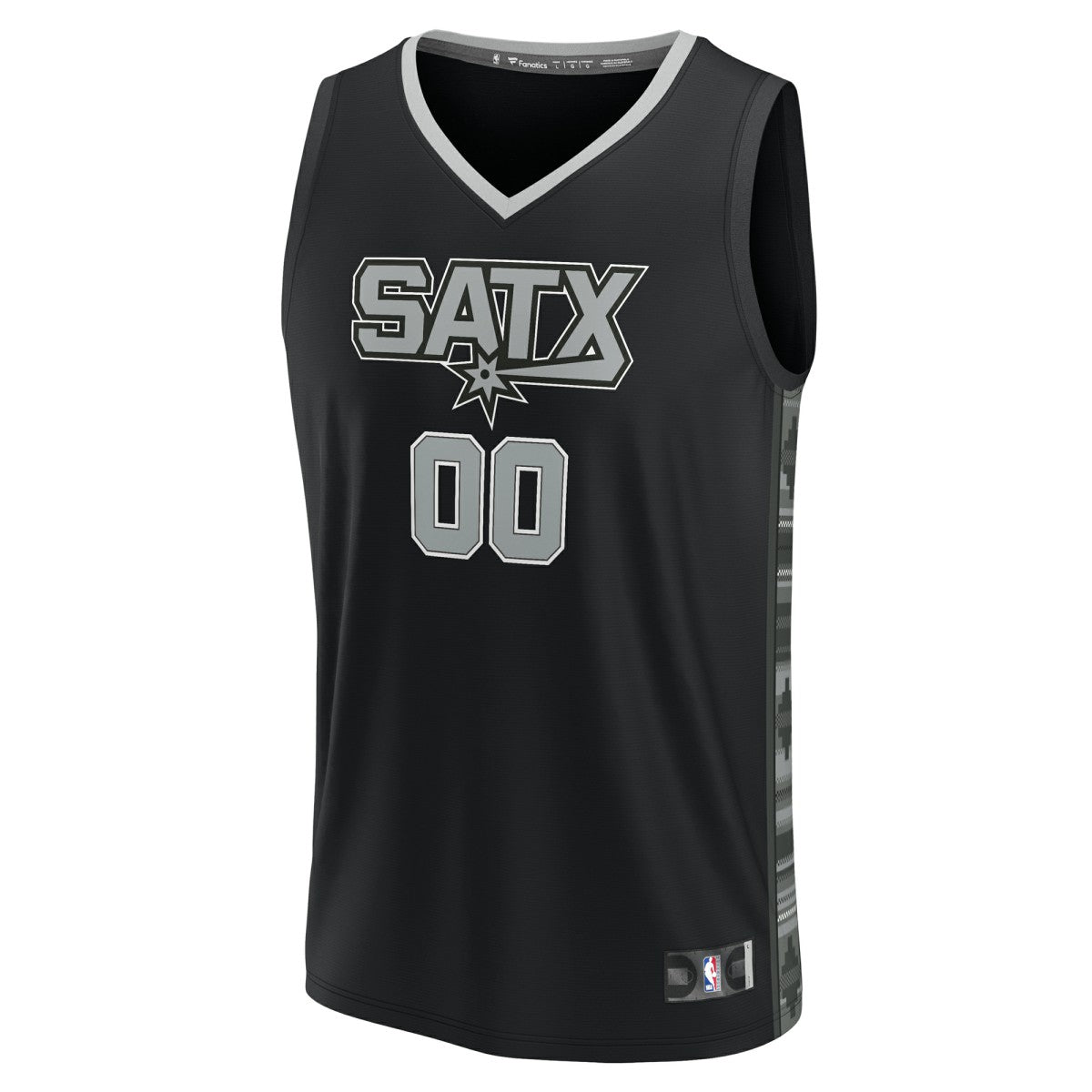 Fanatics - San Antonio Spurs Fast Break Custom Replica Jersey - Black - Statement Edition