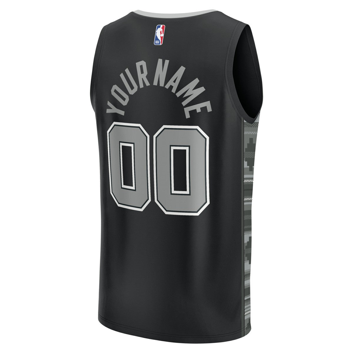 Fanatics - San Antonio Spurs Fast Break Custom Replica Jersey - Black - Statement Edition