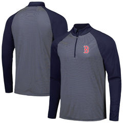 Boston Red Sox Levelwear Charter Striped Raglan Quarter-Zip Top Online
