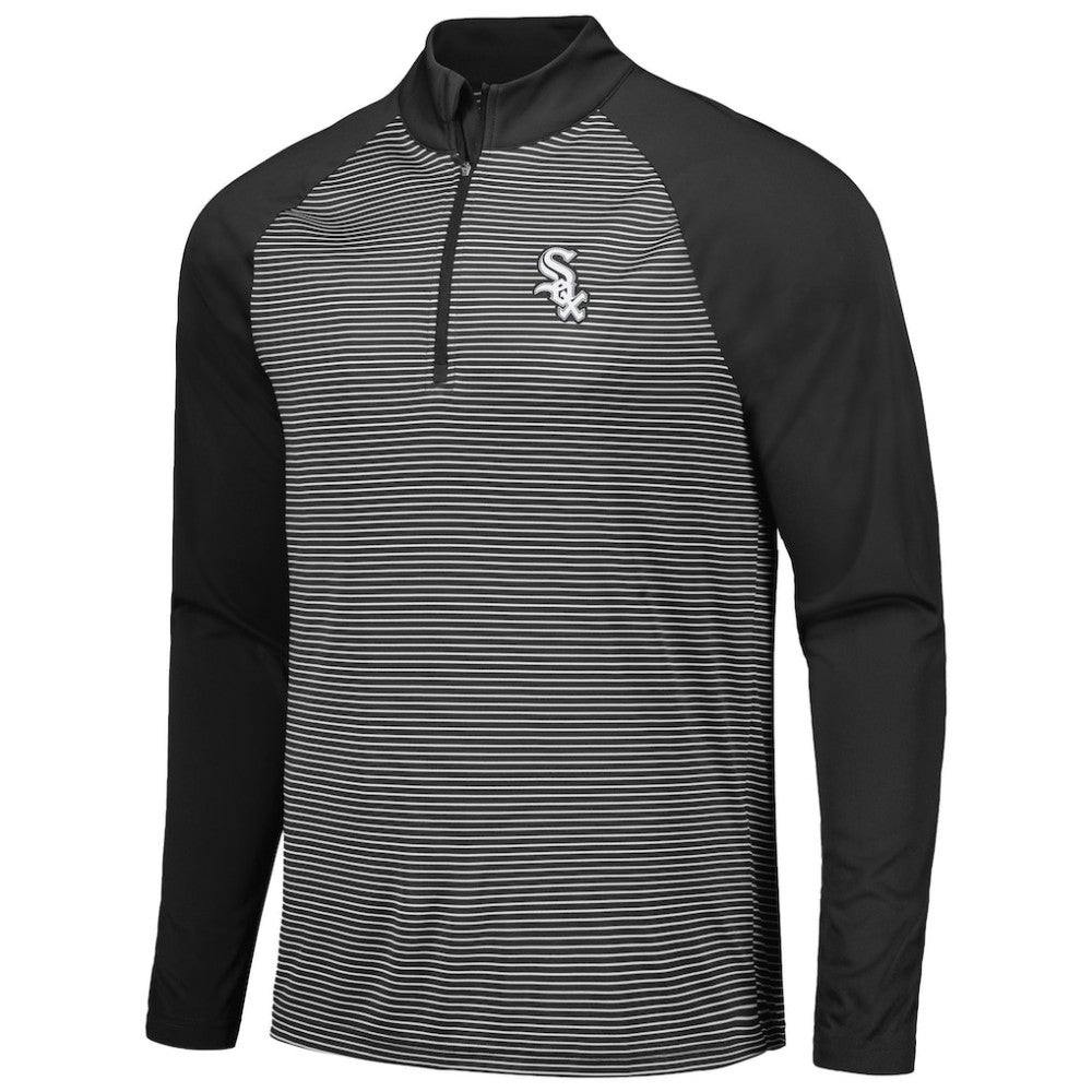 Chicago White Sox Levelwear Charter Striped Raglan Quarter-Zip Top discount