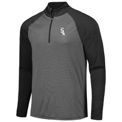 Chicago White Sox Levelwear Charter Striped Raglan Quarter-Zip Top discount