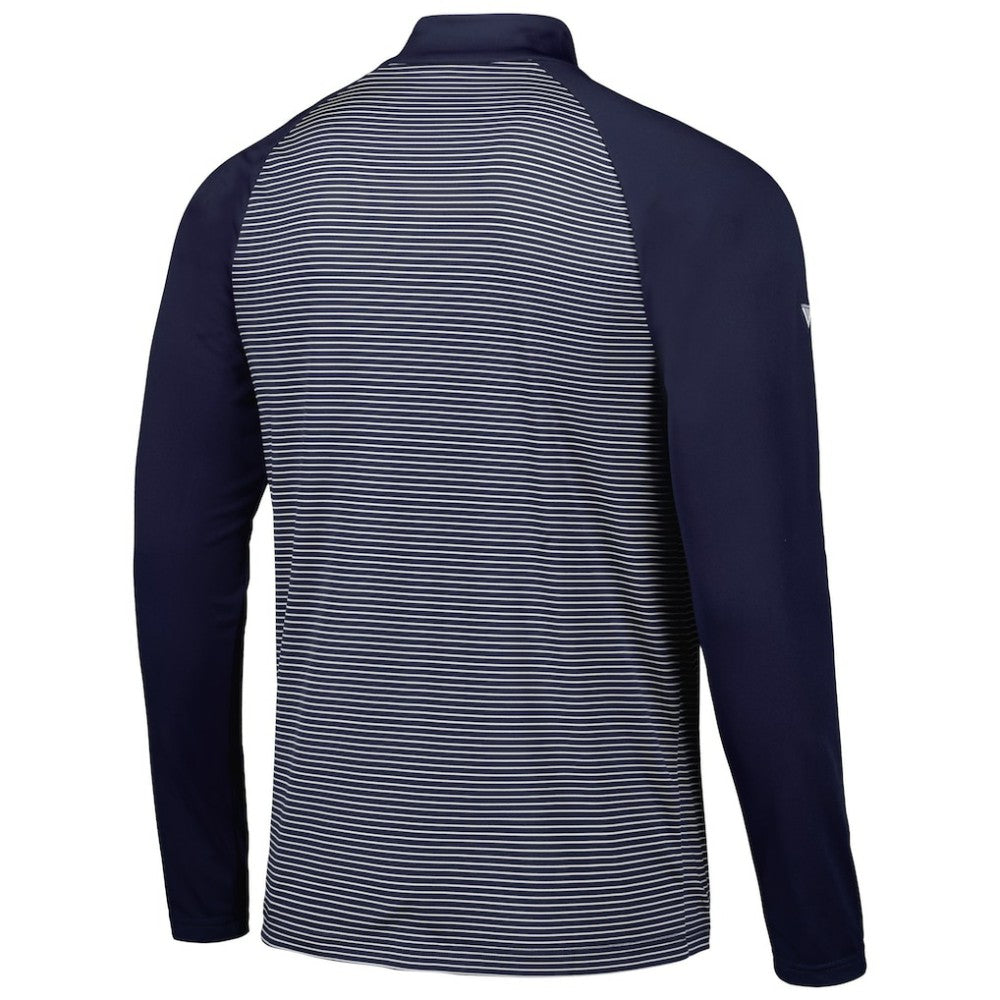 Detroit Tigers Levelwear Charter Striped Raglan Quarter-Zip Top Online
