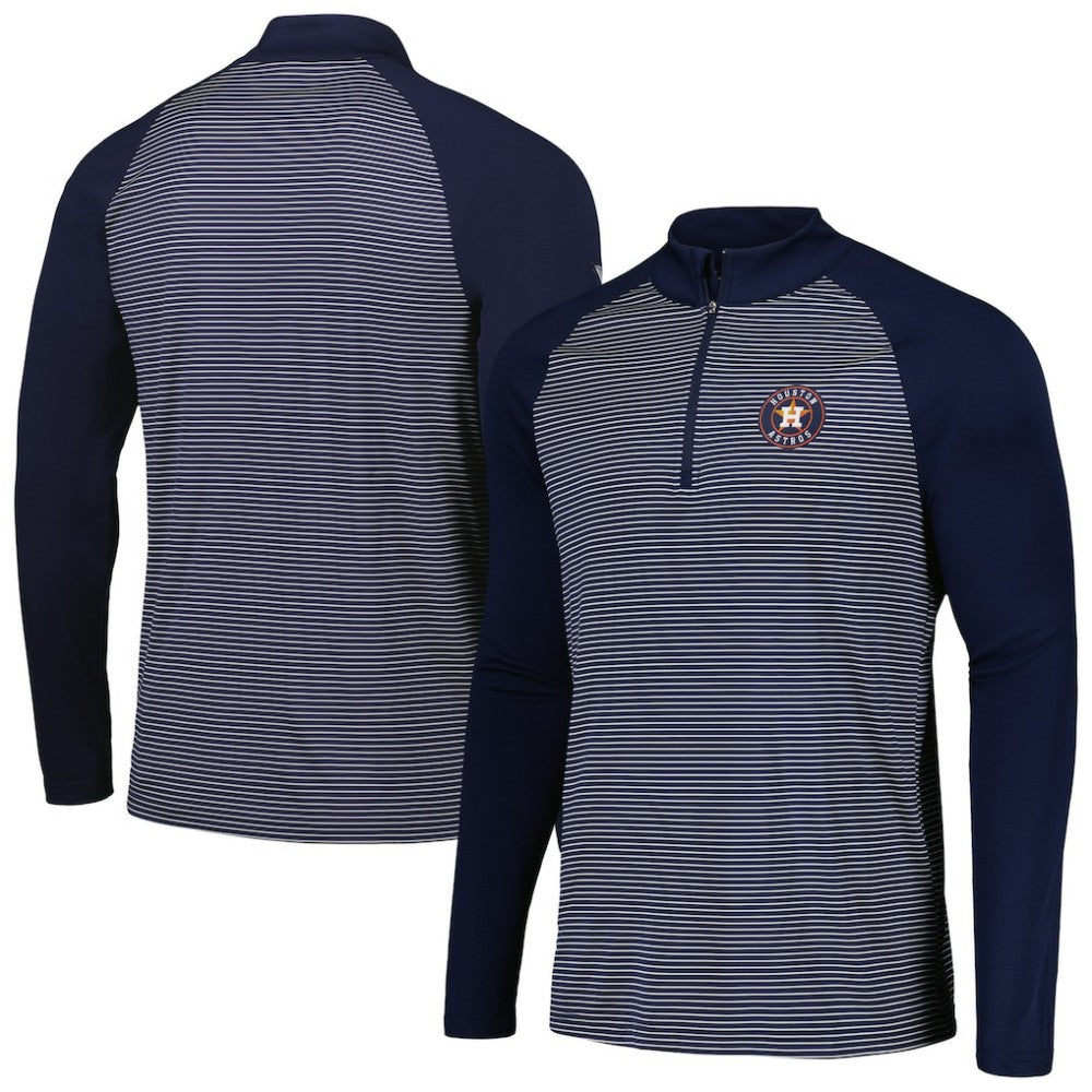 Houston Astros Levelwear Charter Striped Raglan Quarter-Zip Top Lifestyle