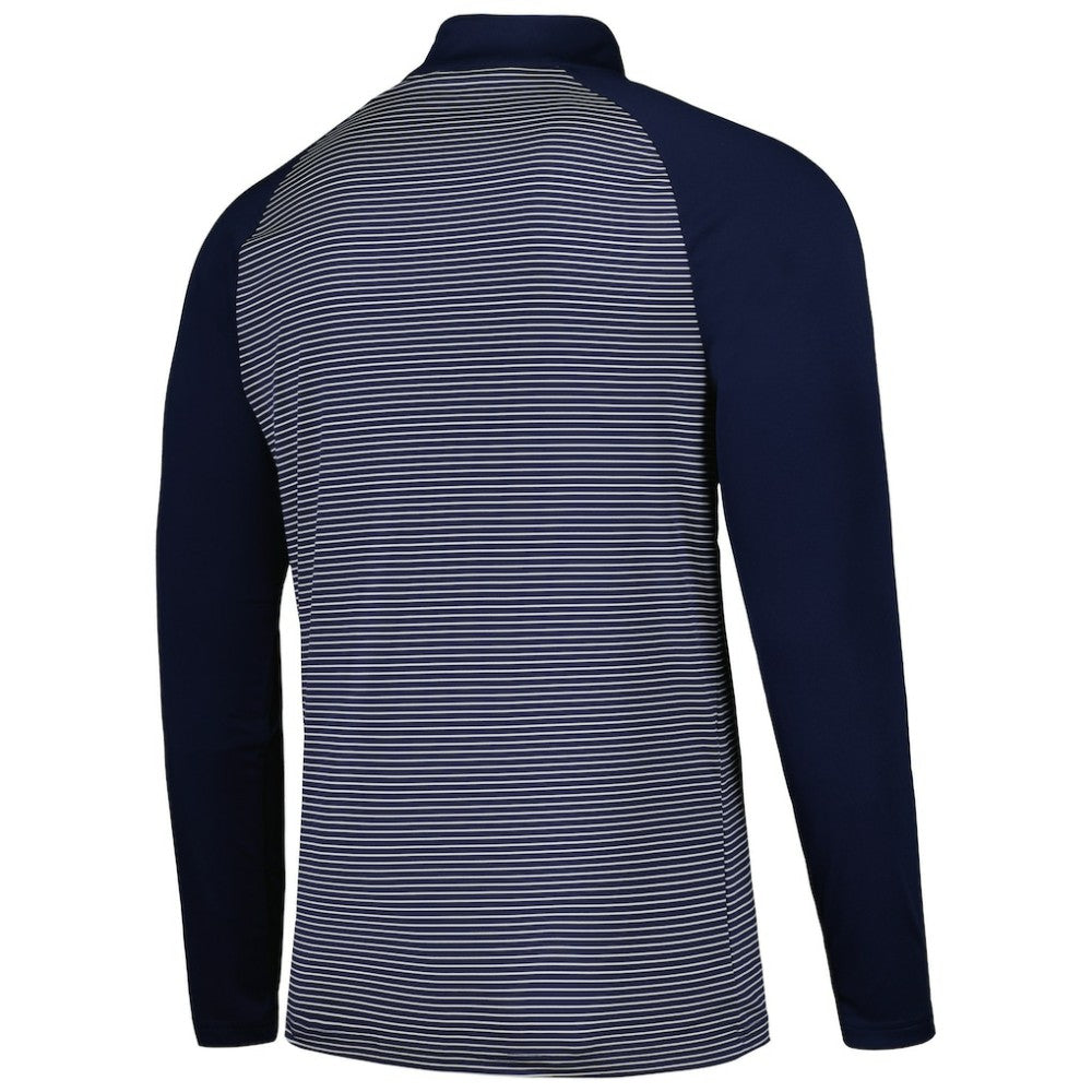 Atlanta Braves Levelwear Charter Striped Raglan Quarter-Zip Top Sale