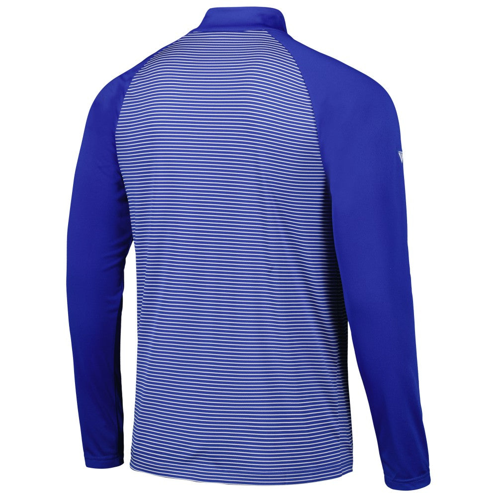 New York Mets Levelwear Charter Striped Raglan Quarter-Zip Top On Sale
