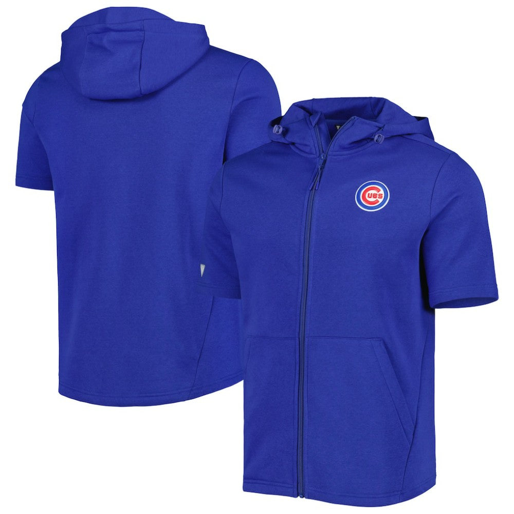 Chicago Cubs Levelwear Recruit Full-Zip Short Sleeve Hoodie Clearance