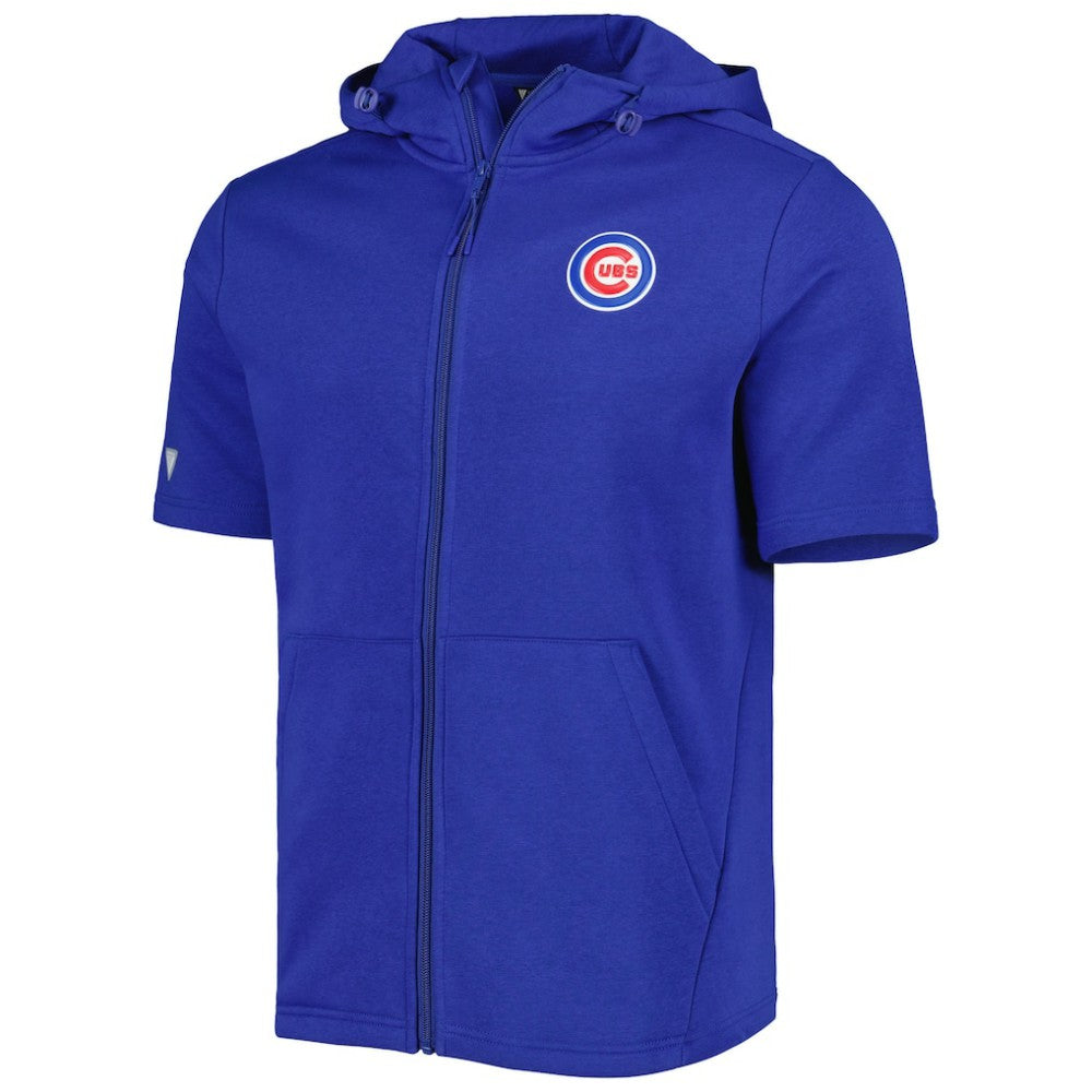Chicago Cubs Levelwear Recruit Full-Zip Short Sleeve Hoodie Clearance