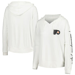 Philadelphia Flyers - Concepts Sport Women's Accord Hacci Long Sleeve Hoodie Top White