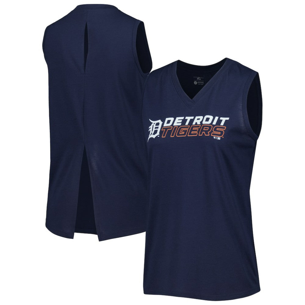 Detroit Tigers Levelwear Women's Paisley Chase V-Neck Tank Top Clearance