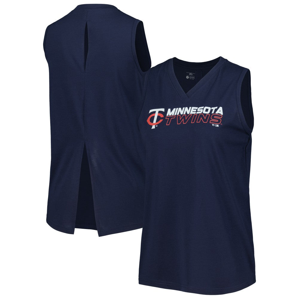 Minnesota Twins Levelwear Women's Paisley Chase V-Neck Tank Top Lifestyle