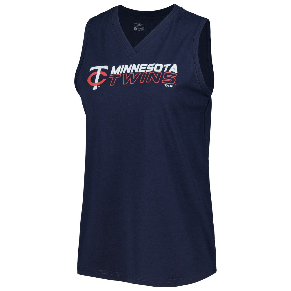 Minnesota Twins Levelwear Women's Paisley Chase V-Neck Tank Top Lifestyle
