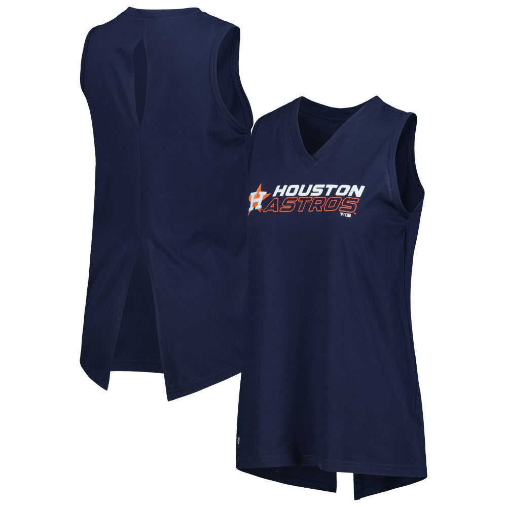 Houston Astros Levelwear Women's Paisley Chase V-Neck Tank Top Lifestyle