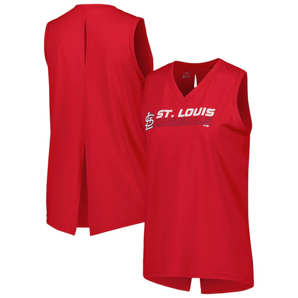 St. Louis Cardinals Levelwear Women's Paisley Chase V-Neck Tank Top On Sale