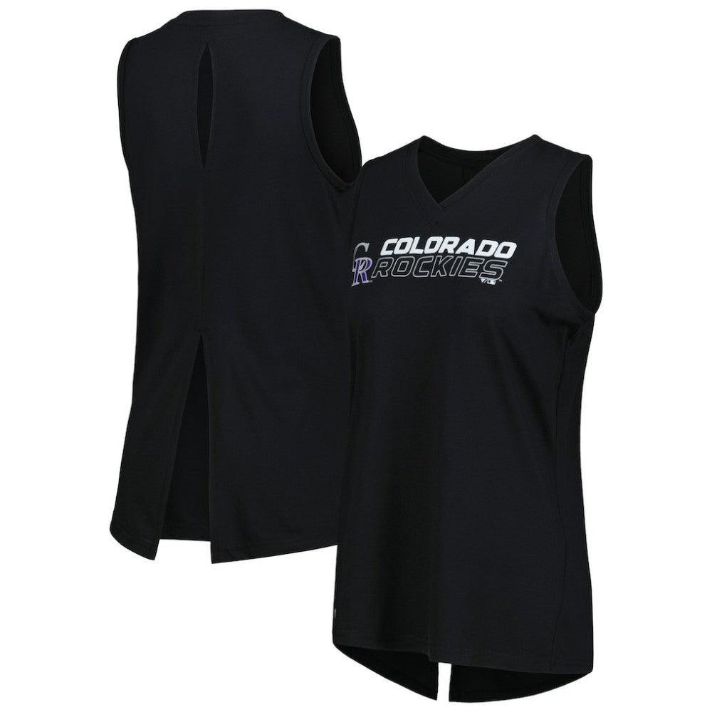 Colorado Rockies Levelwear Women's Paisley Chase V-Neck Tank Top Sale