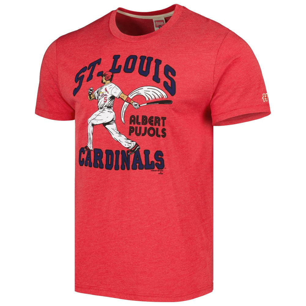 Albert Pujols St. Louis Cardinals Homage Illustration Tri-Blend T-Shirt Clearance