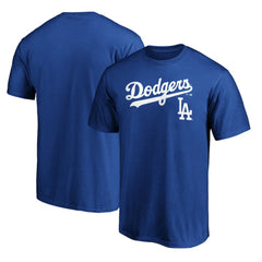Los Angeles Dodgers Team Lock Up Wordmark T-Shirt On Sale