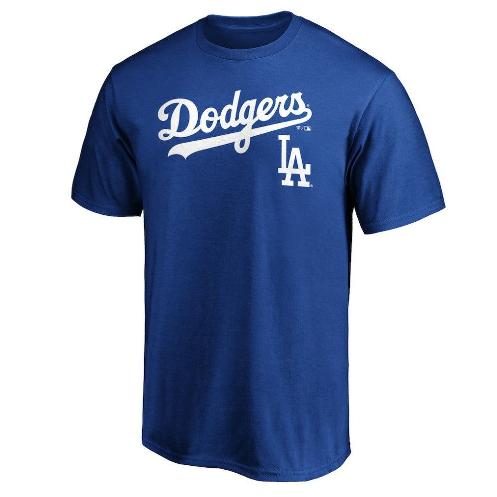 Los Angeles Dodgers Team Lock Up Wordmark T-Shirt On Sale