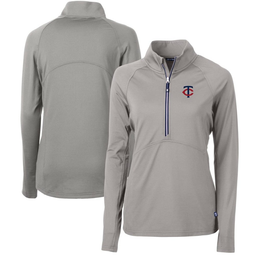 Minnesota Twins Cutter & Buck Women's Adapt Eco Knit Stretch Half-Zip Logo Pullover Top Near Me
