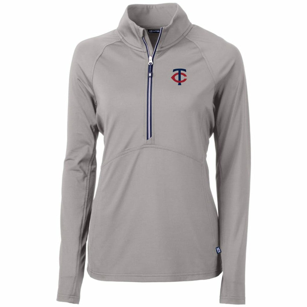 Minnesota Twins Cutter & Buck Women's Adapt Eco Knit Stretch Half-Zip Logo Pullover Top Near Me