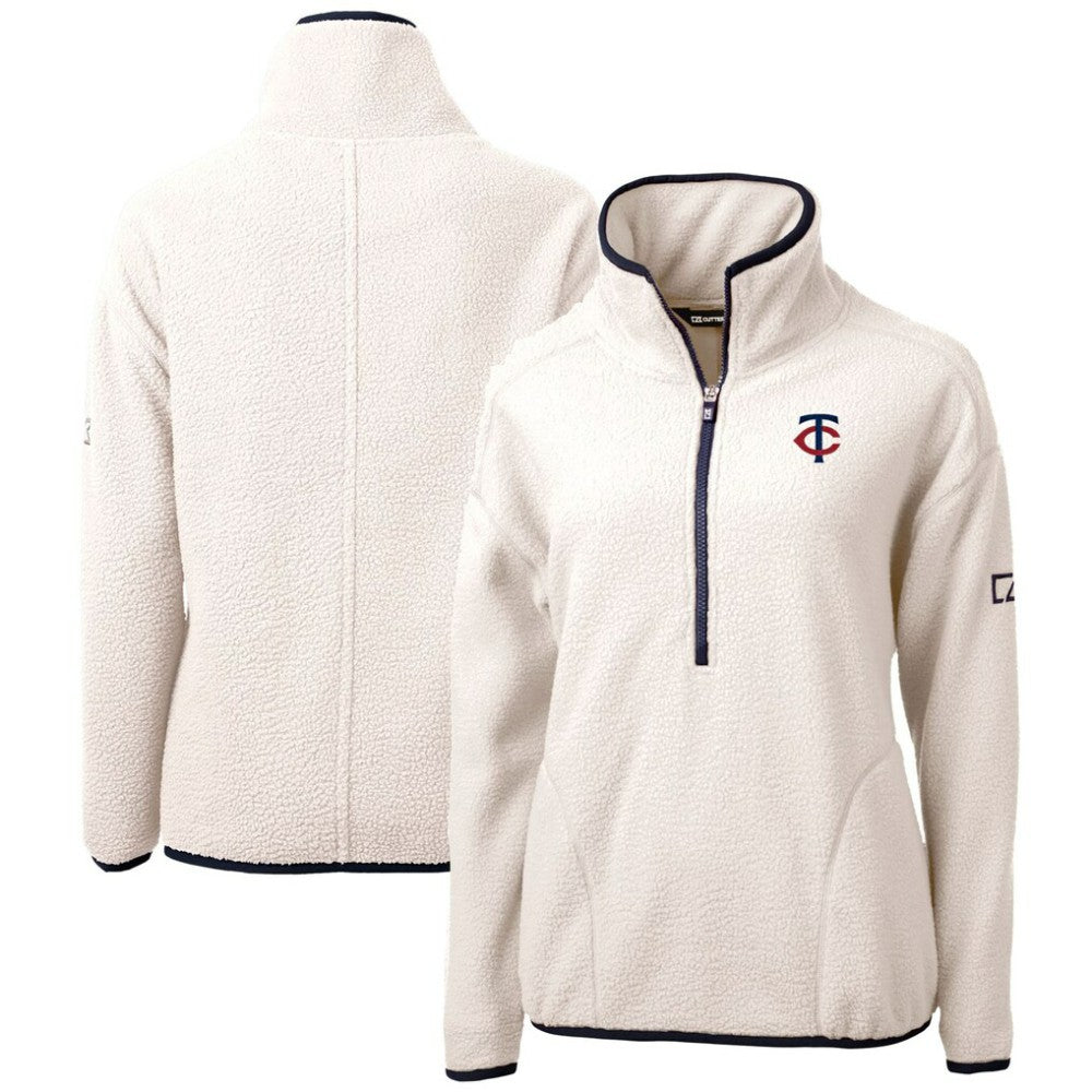 Minnesota Twins Cutter & Buck Women's Cascade Eco Sherpa Half-Zip Pullover Jacket On Sale