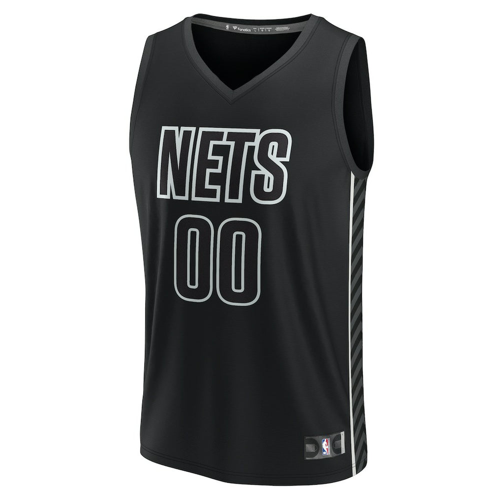 Fanatics - Brooklyn Nets Youth Fast Break Replica Custom Jersey - Statement Edition - Black